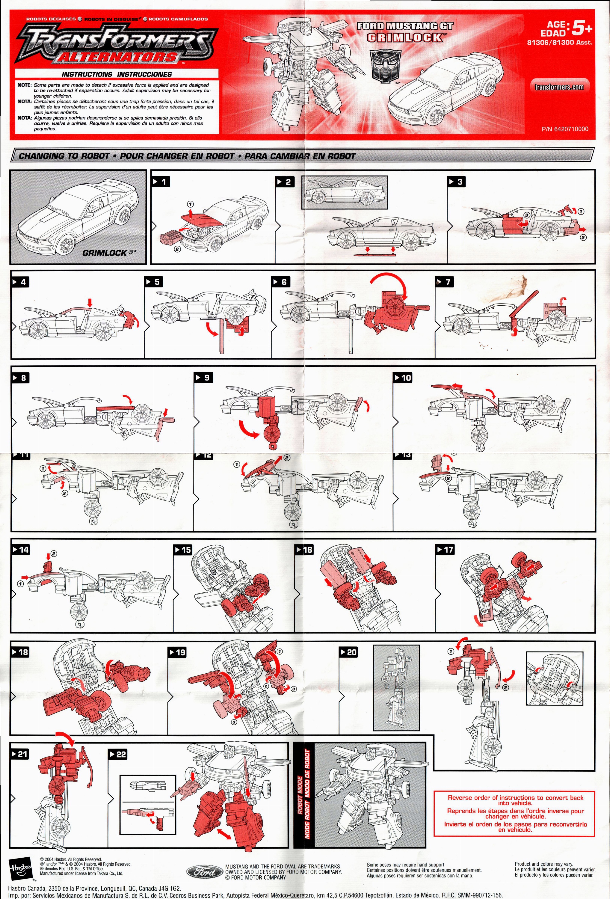1 24 Scale Grimlock 9 Transformers Alternators