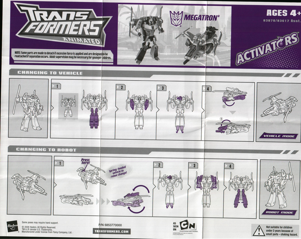 Activators Megatron (Transformers, Animated, Decepticon