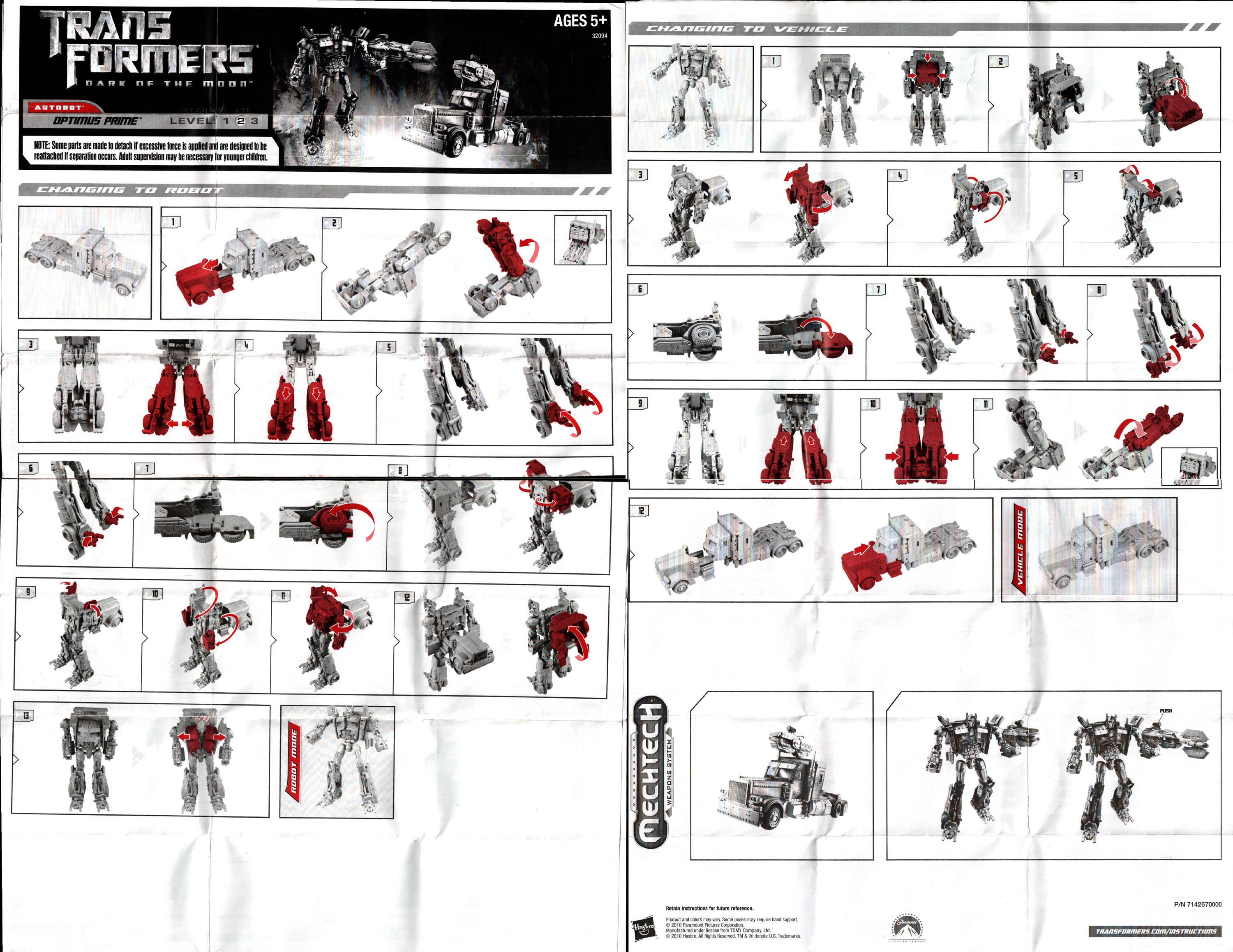 Instructions For Transformer Toys 80