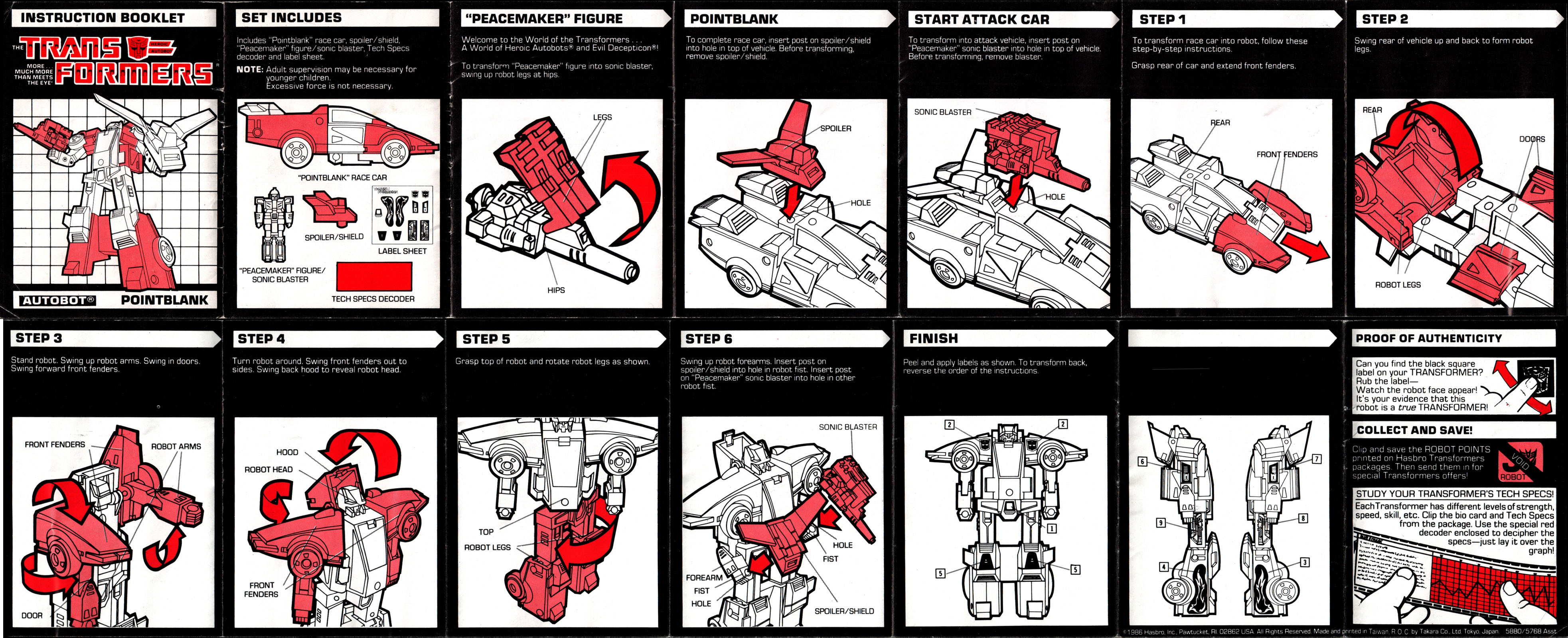 Targetmasters Pointblank (Transformers, G1, Autobot) Transformerland