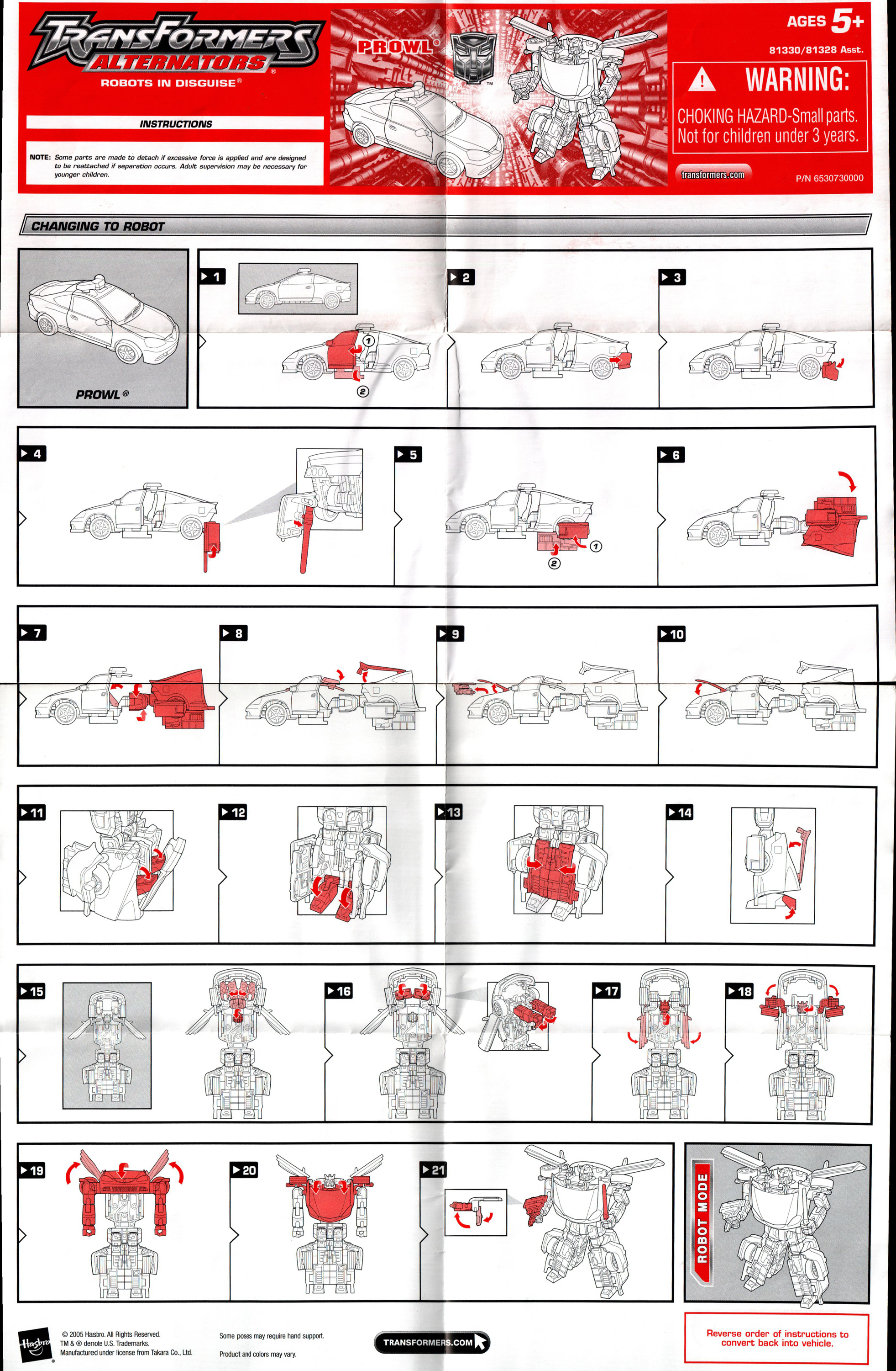 1 24 Scale Prowl 16 Transformers Alternators Autobot