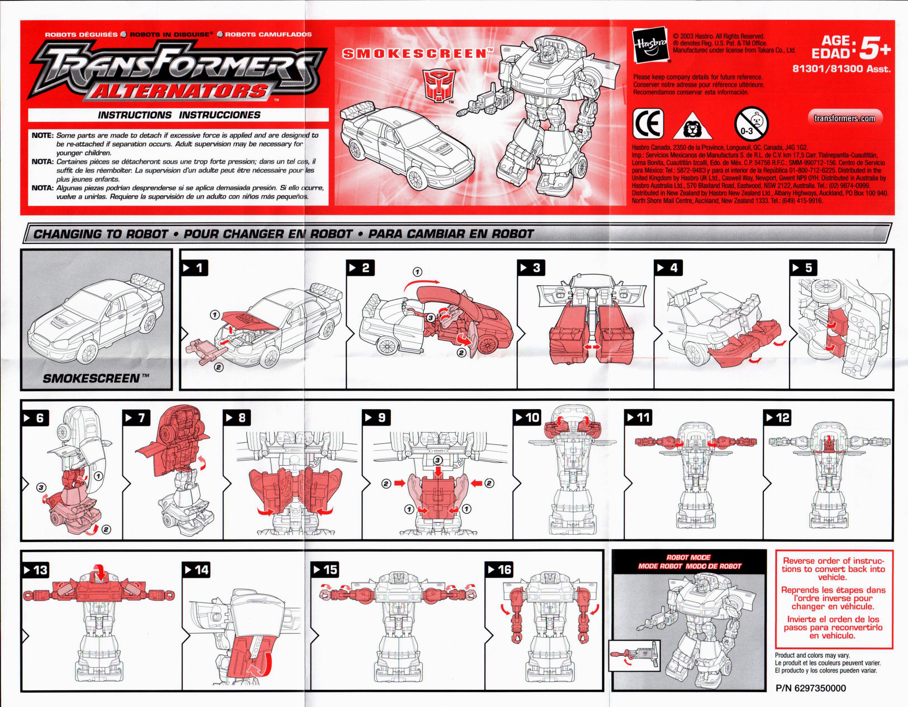 124 Scale Smokescreen (1) (Transformers, Alternators, Autobot