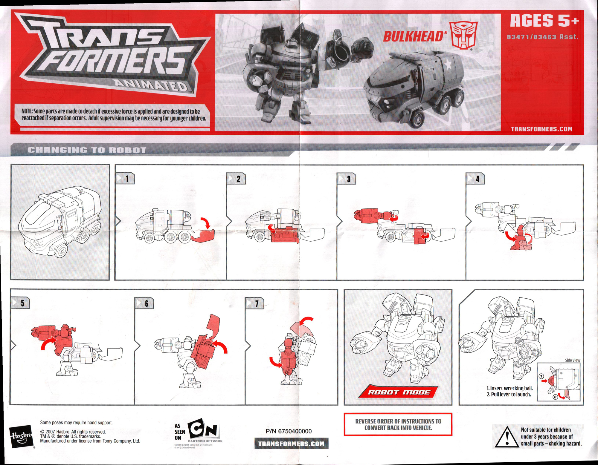 TRANSFORMERS ANIMATED BULKHEAD Instructions