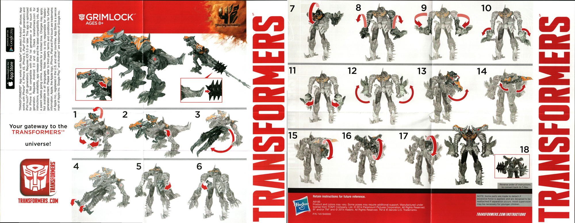 Voyager Class Grimlock (Transformers, Movie Age of Extinction (AOE