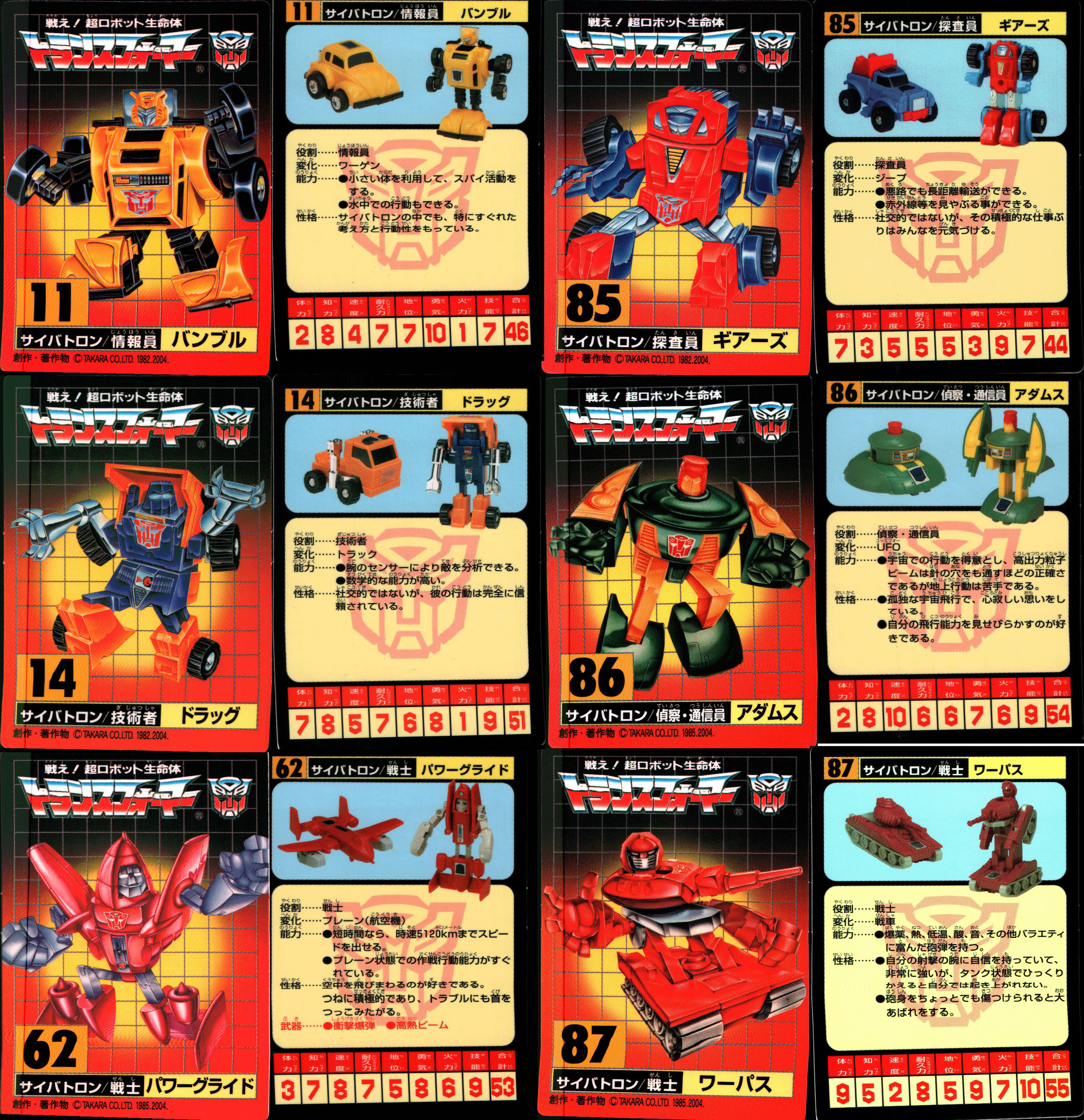 list of all g1 transformers