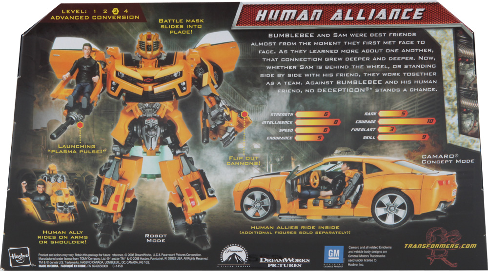 transformers human alliance bumblebee