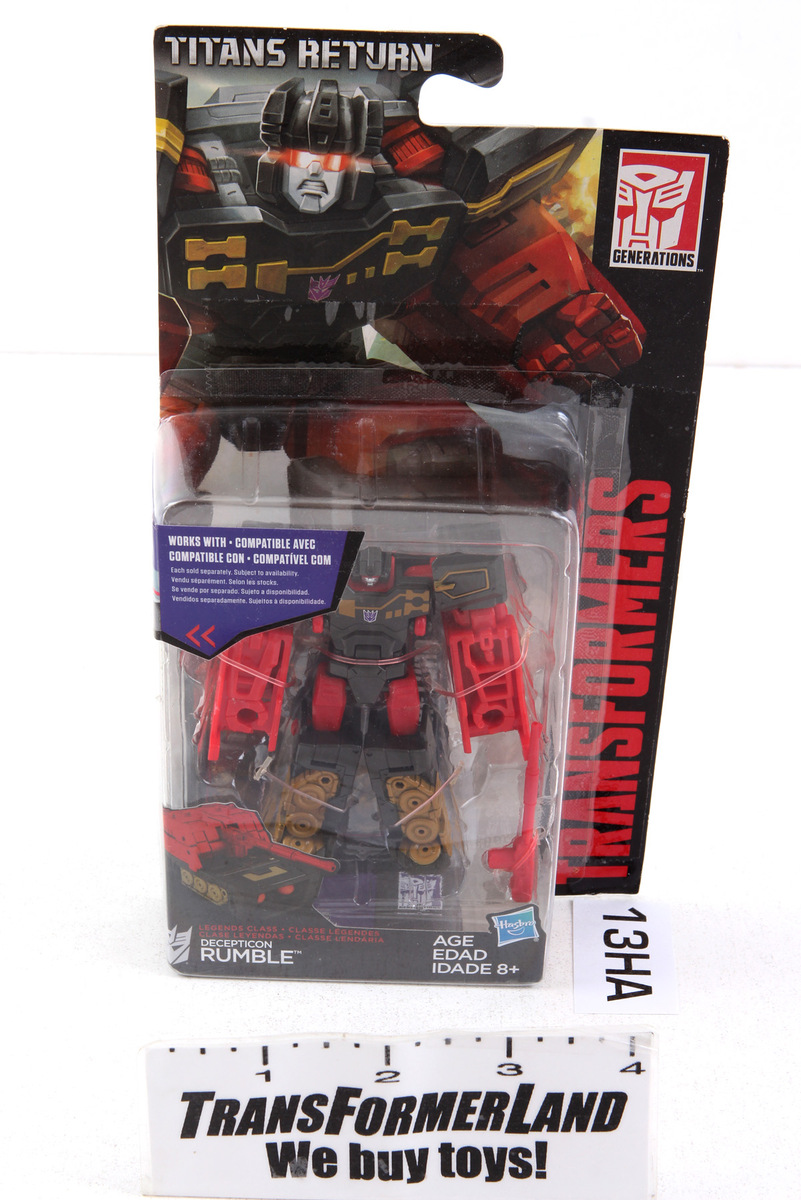 Transformers Generations Titans Return - Autobot Stripes (Legends Class) Figura Triplo Cambio Con Carta - 5