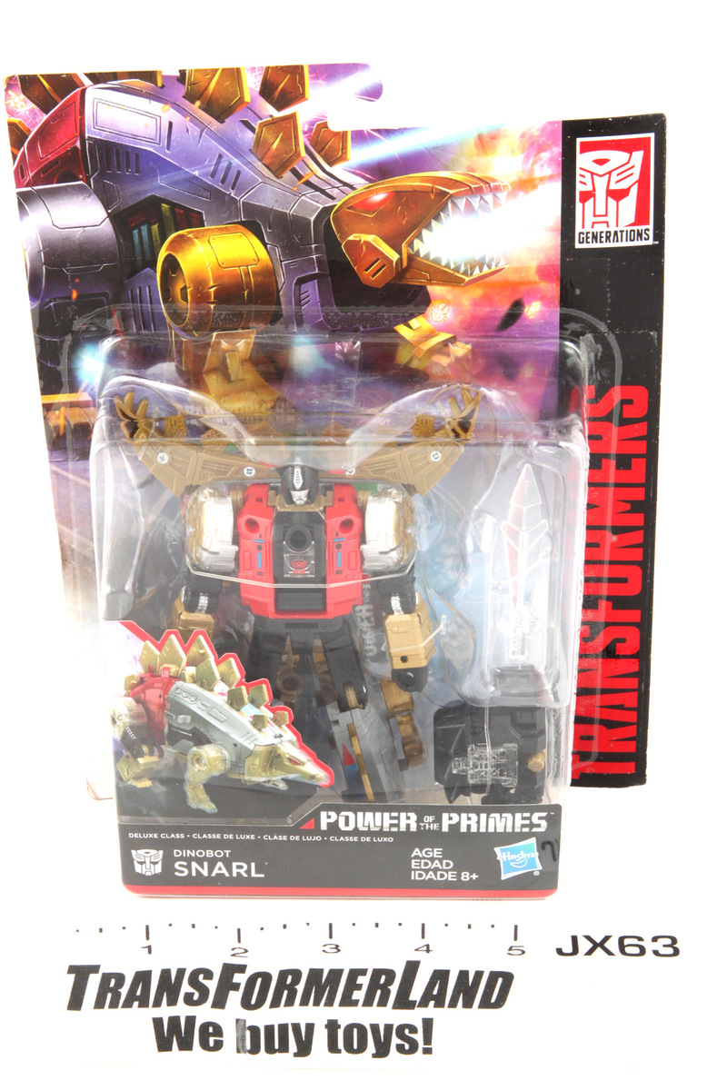 Transformers Generations Power Of The Primes | Deluxe Class Dinobot Snarl | Figura 14 Cm Con Accessori E Carta