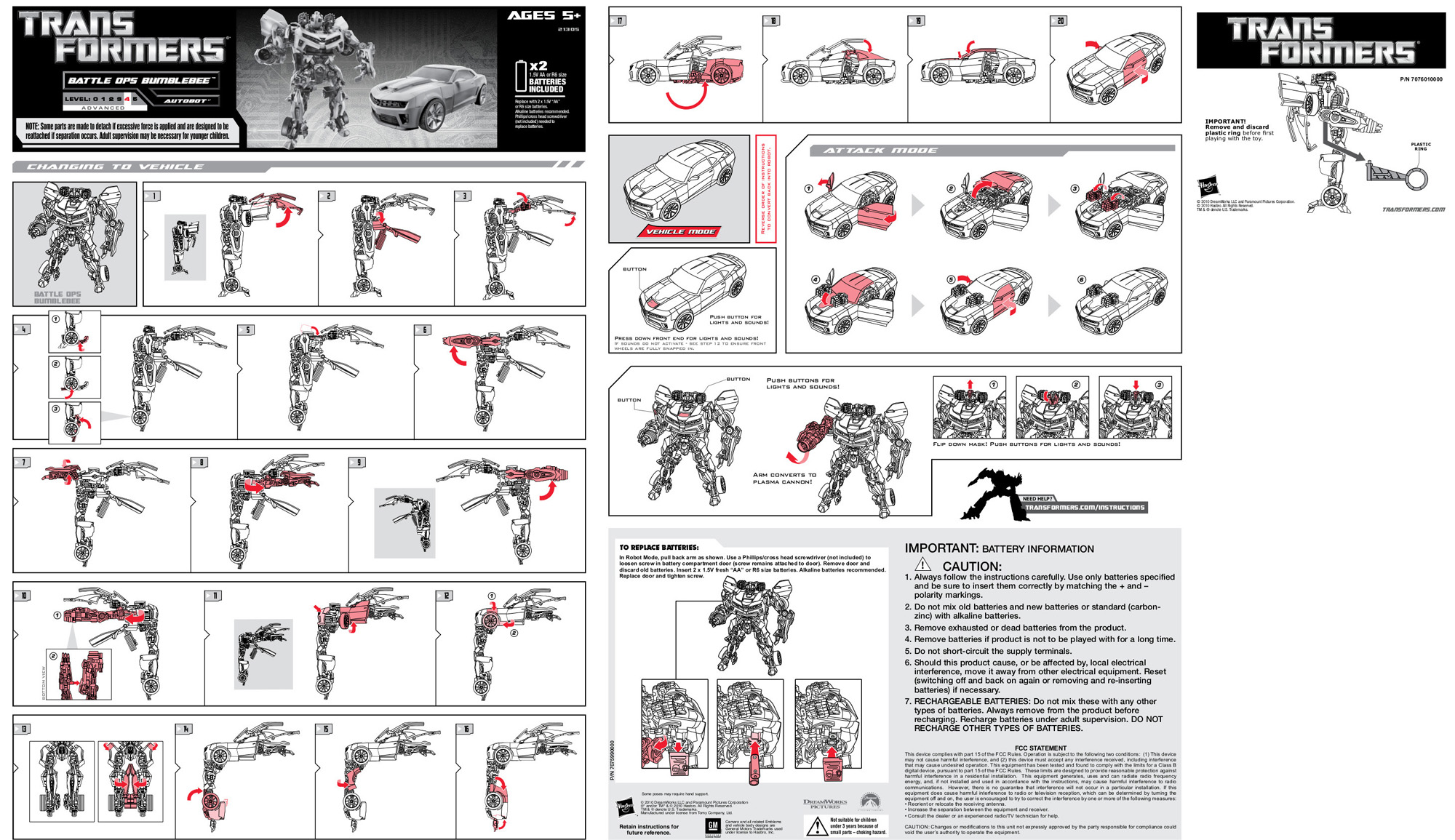 Transformers (2007) Ultimate Bumblebee Official Instructional Video 