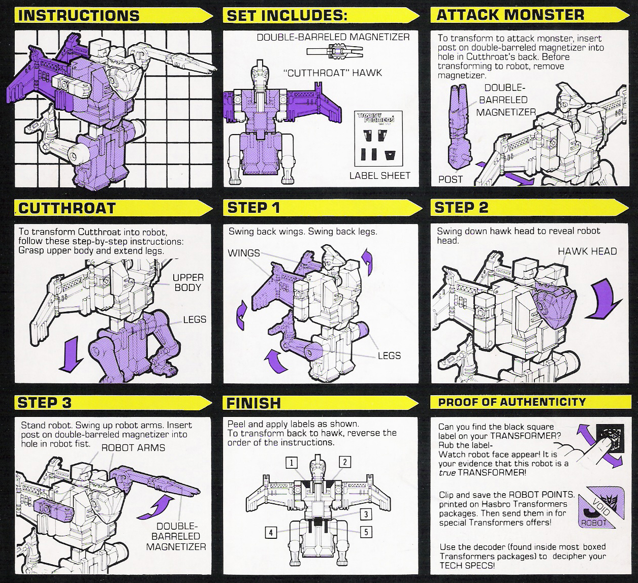 Terrorcons (Abominus) Cutthroat (TR3) (Transformers, G1, Decepticon ...