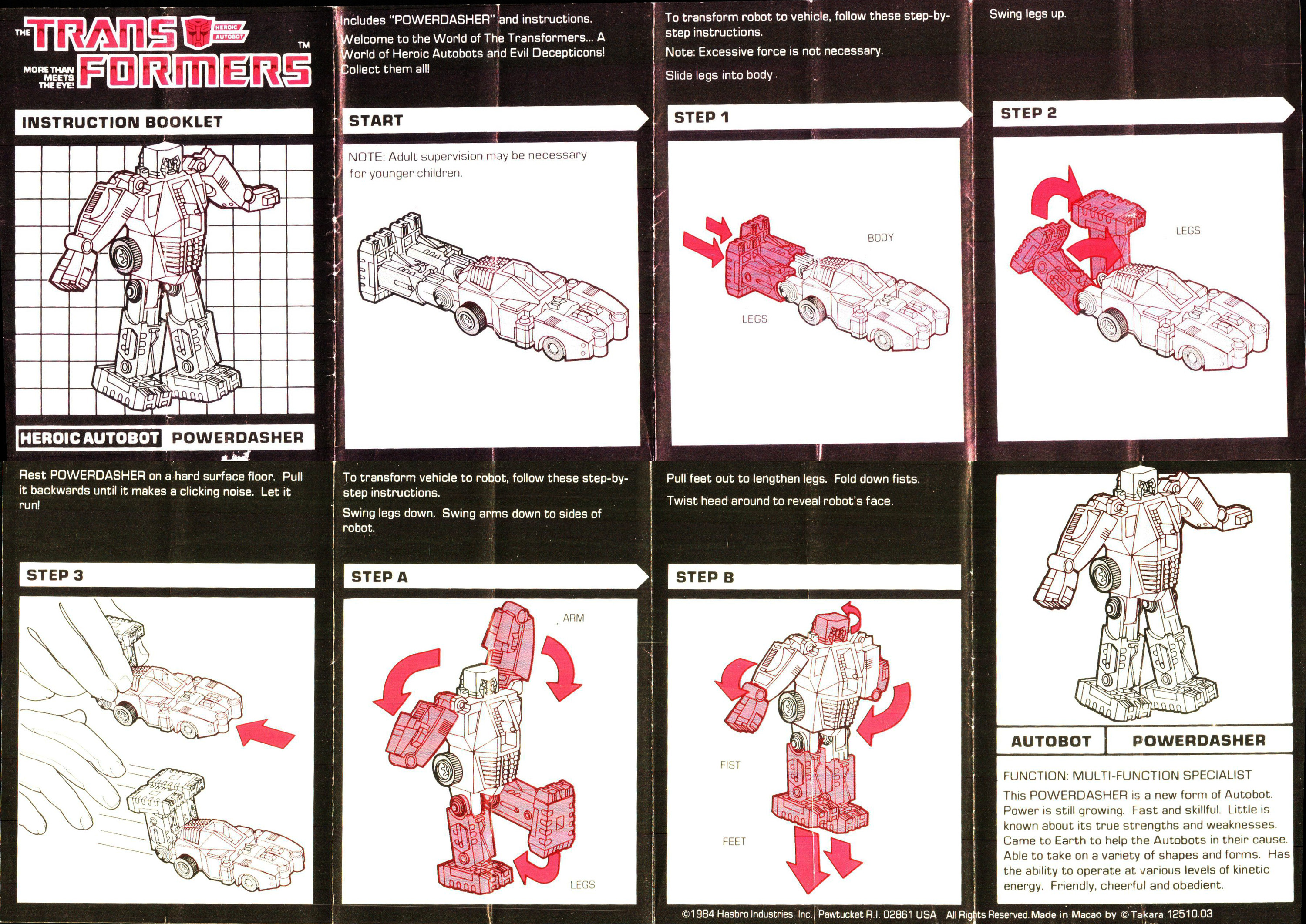 Powerdashers F1 Dasher (Transformers, G1, Autobot)