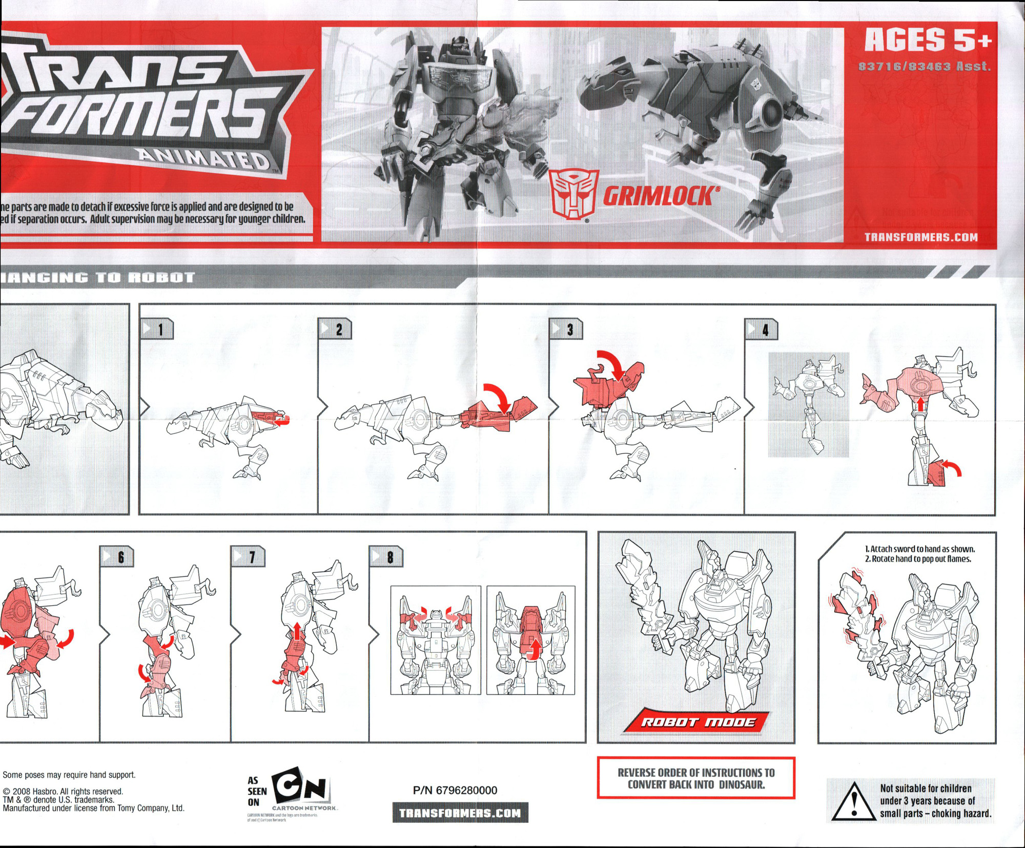 Activators Grimlock (Transformers, Animated, Autobot) Transformerland