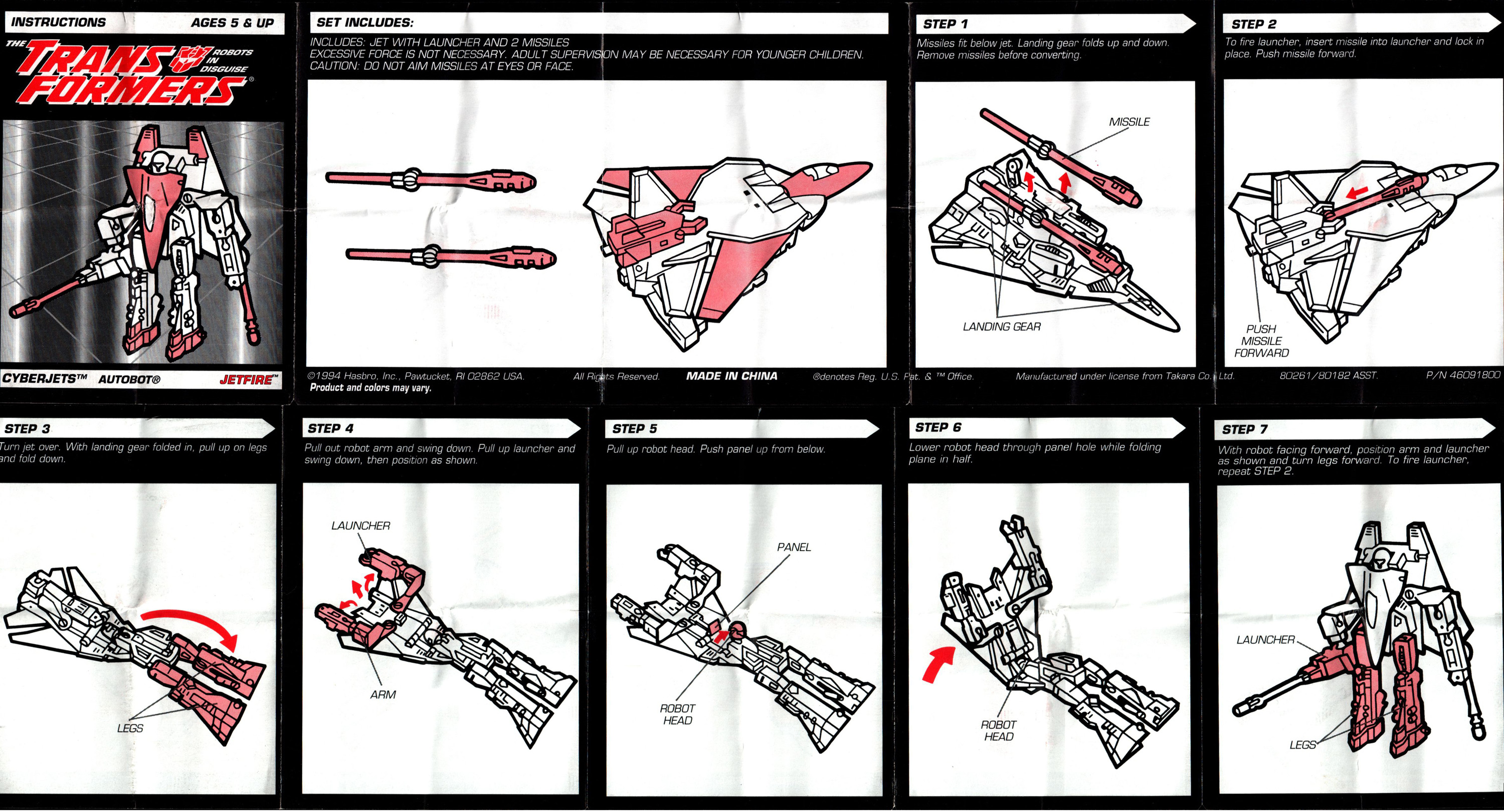 Cyberjets Jetfire (Transformers, G2, Autobot)
