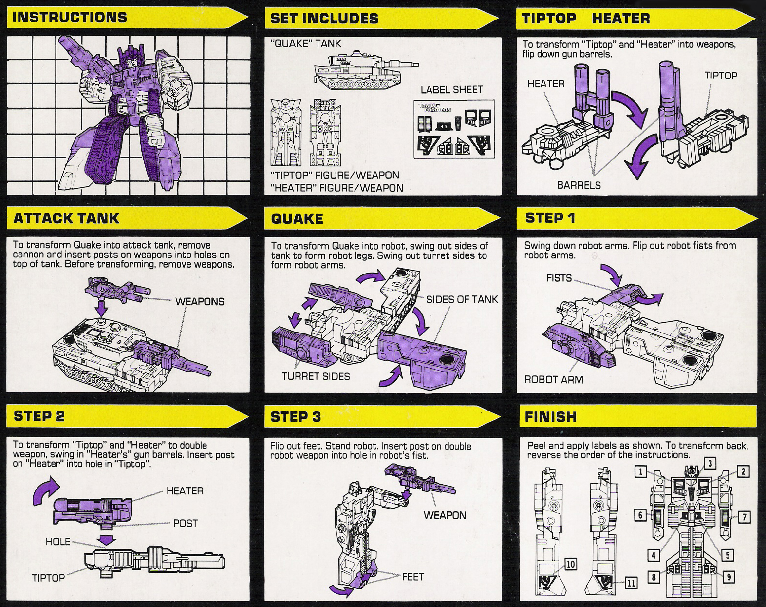 Targetmasters Quake (Transformers, G1, Decepticon) Transformerland