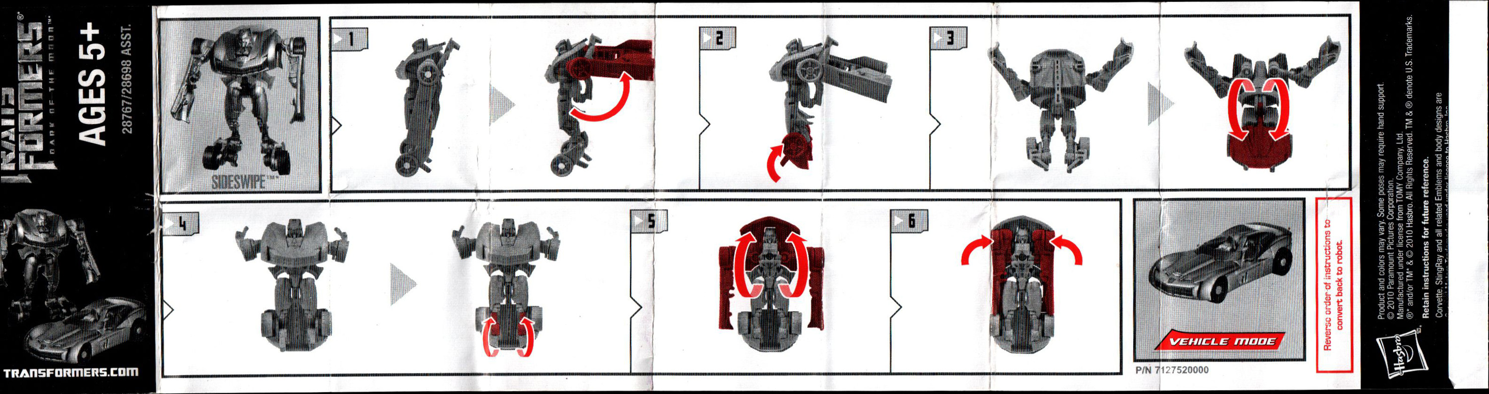 Cyberverse Legion Class Sideswipe (Transformers, Movie Dark of the
