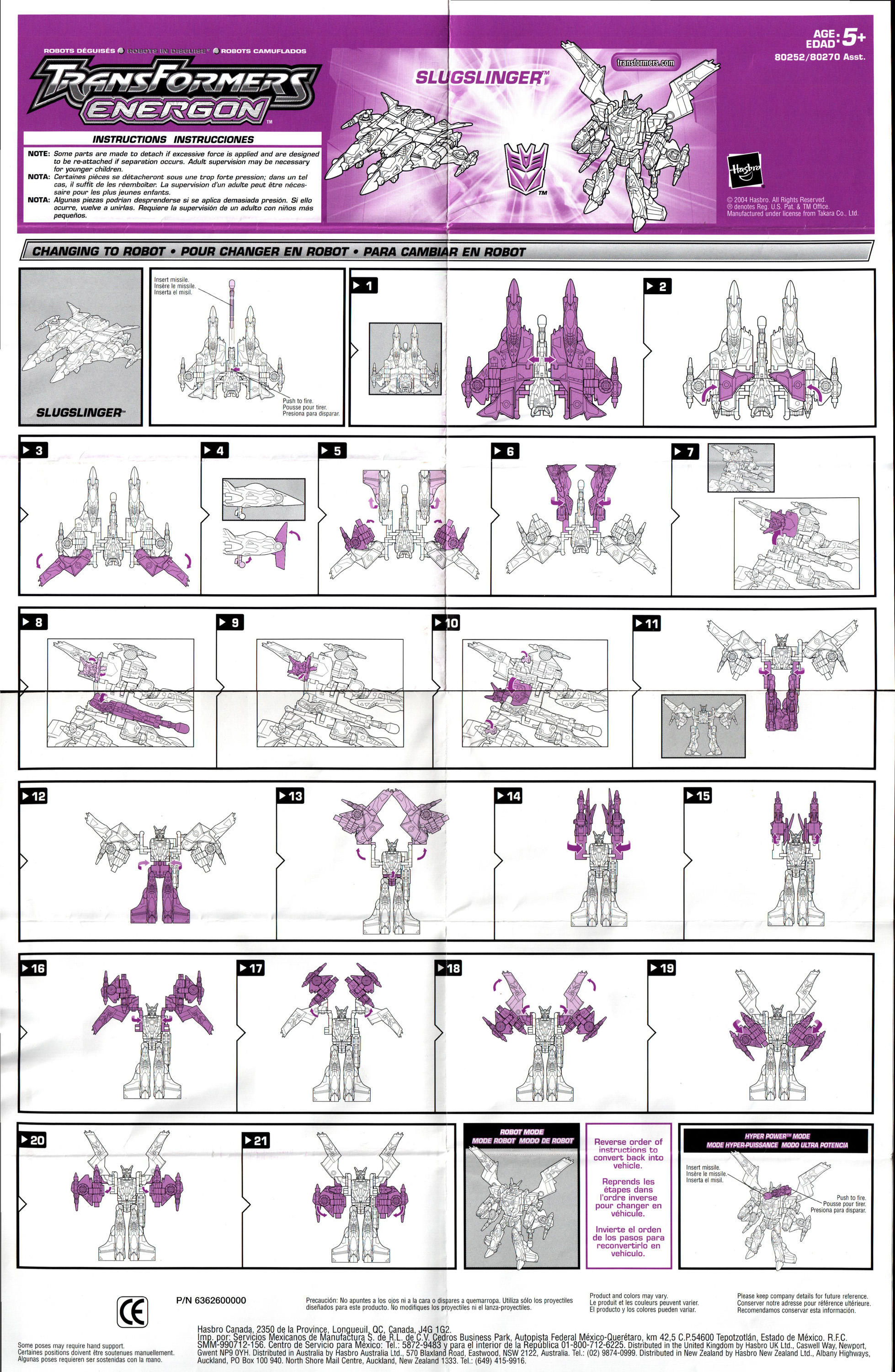 Combat Class Slugslinger (Transformers, Energon, Decepticon