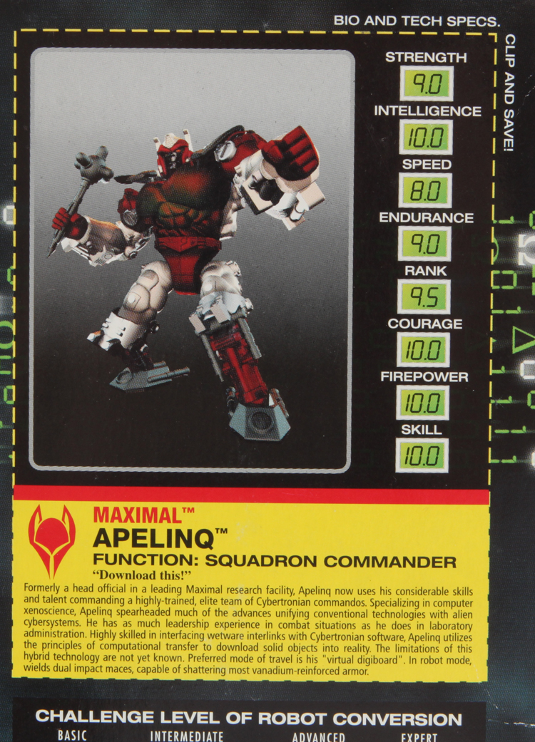 Convention Figures Apelinq (Transformers, BotCon / OTFCC / Timelines