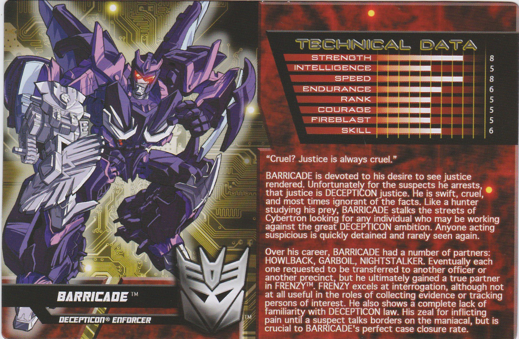 Figure Subscription Service Barricade with Frenzy (Transformers 