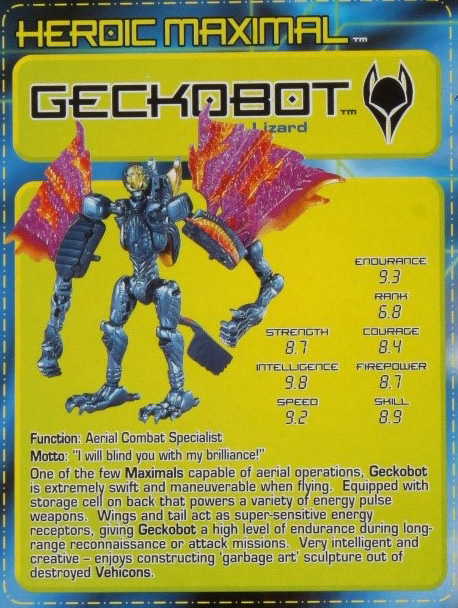 Transforming geckobot shop