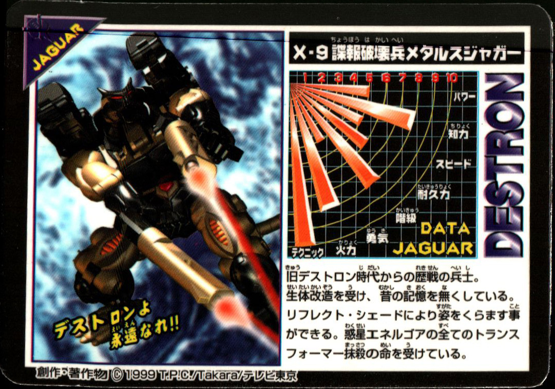 Deluxe Class Jaguar (X-9) (Transformers, Beast Wars Metals