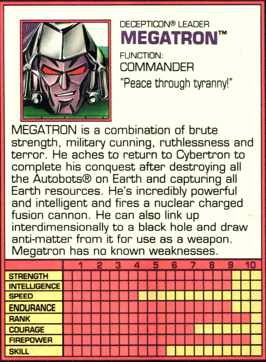 Leaders Megatron (Transformers, G2, Decepticon)
