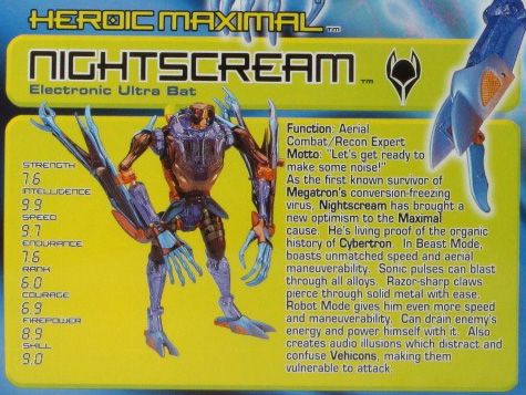 Ultra Class Nightscream (Transformers, Beast Machines