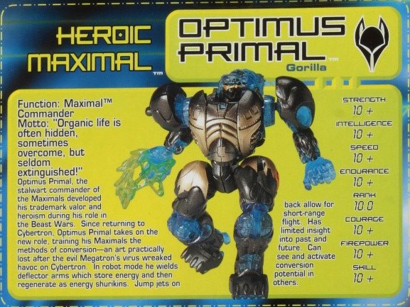 transformers beast machines optimus primal