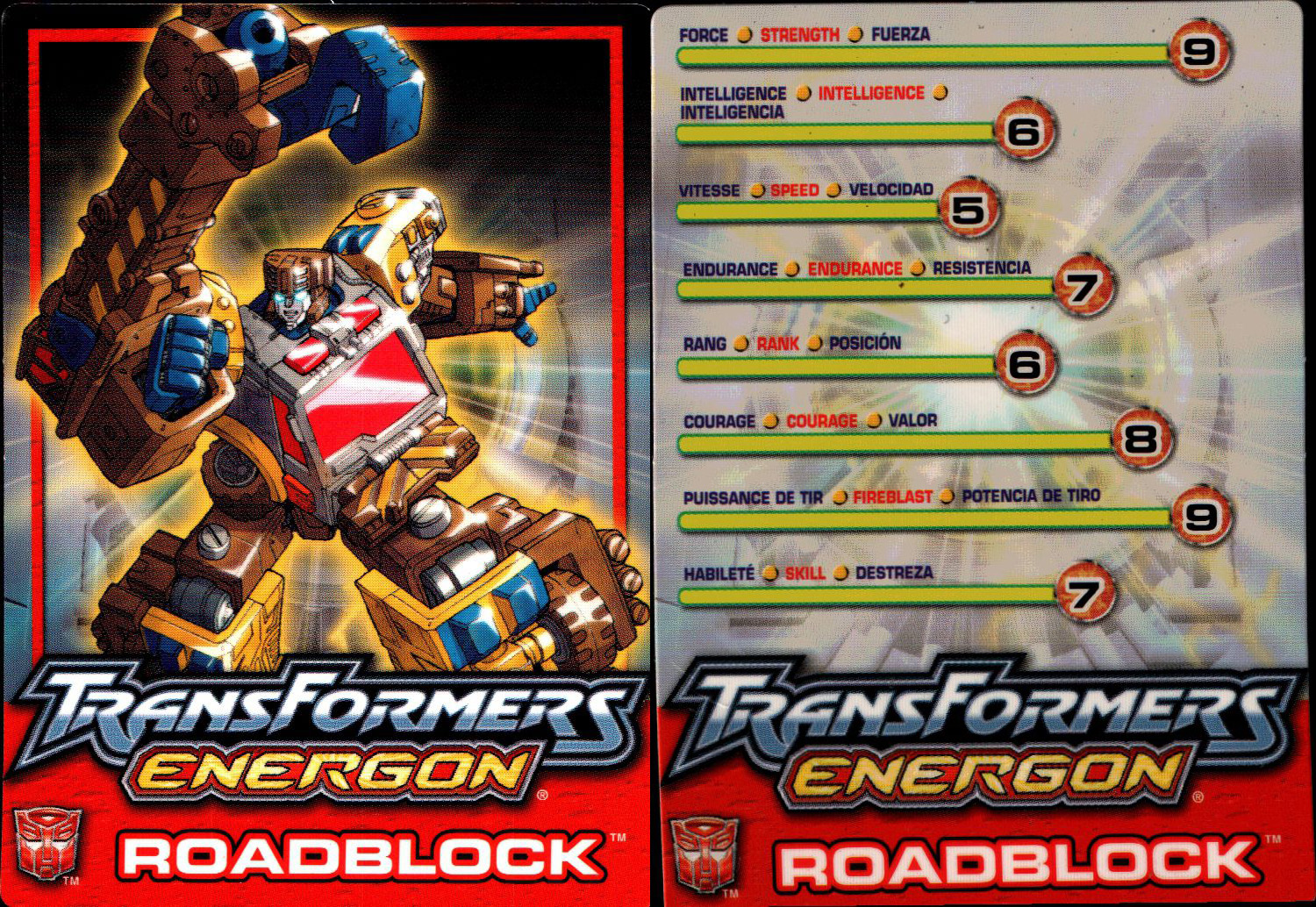 Combat Class Roadblock (Transformers, Energon, Autobot) Collector's