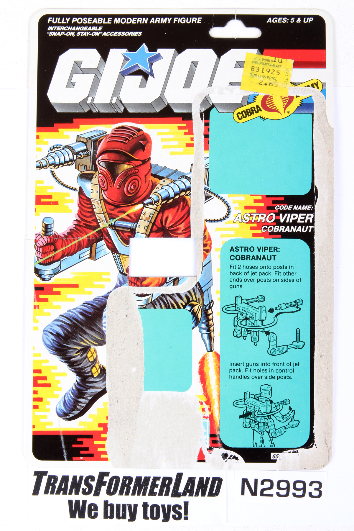 G.I. Joe® A Real American Hero (ARAH) Action Figures Astro-Viper