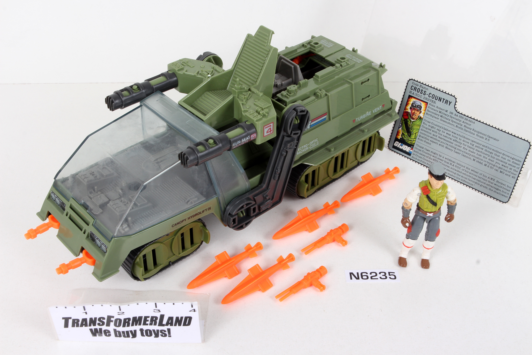 Complete G.I. Joe® A Real American Hero (ARAH) Vehicle and Driver