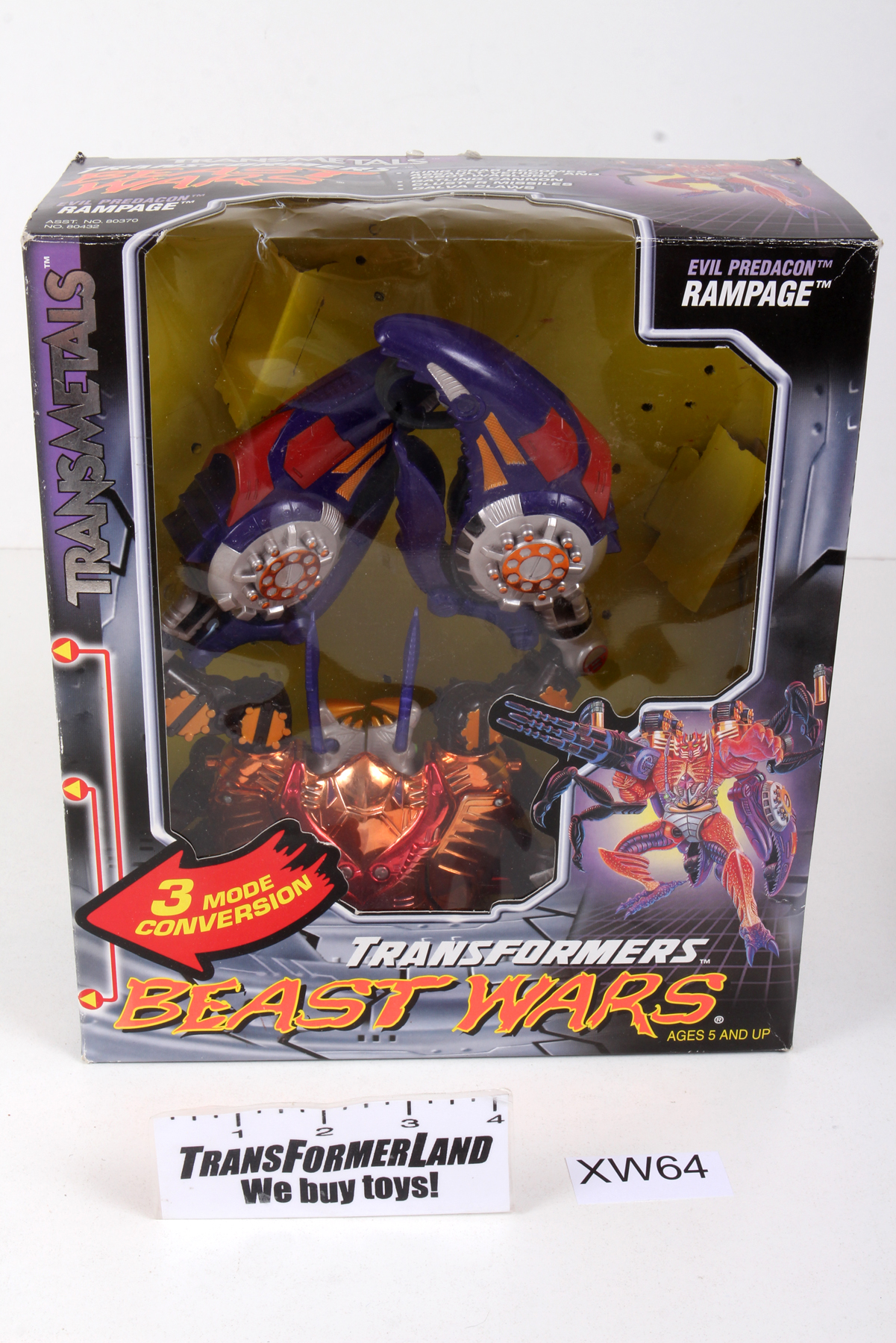 Packaged, not sealed Transformers® Beast Wars Ultra Class Rampage