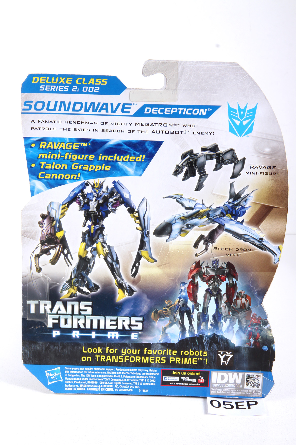 Sealed Transformers® Prime Deluxe Class Soundwave with Ravage SKU ...