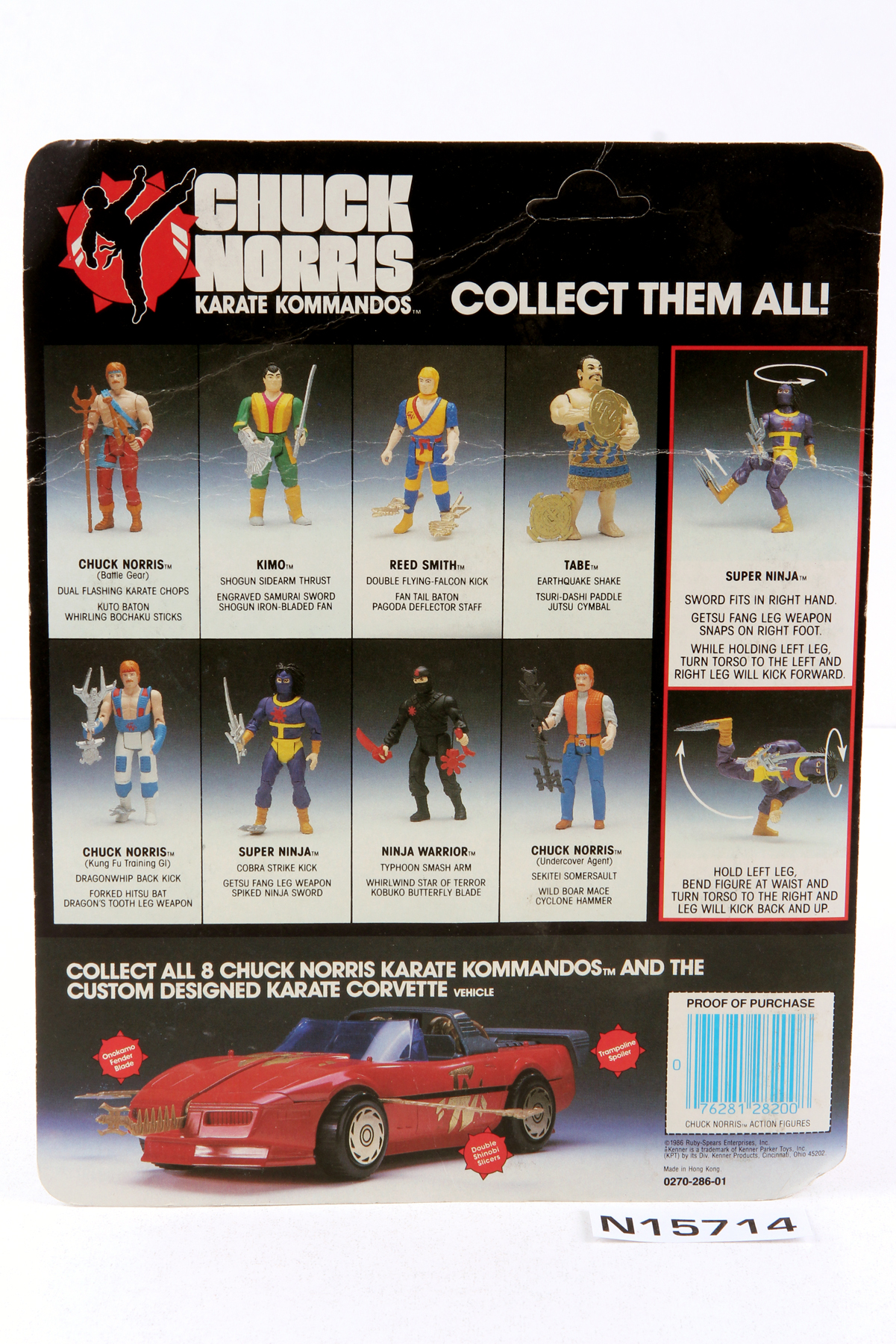 Sealed Chuck Norris Karate Kommandos® Action Figures Super Ninja