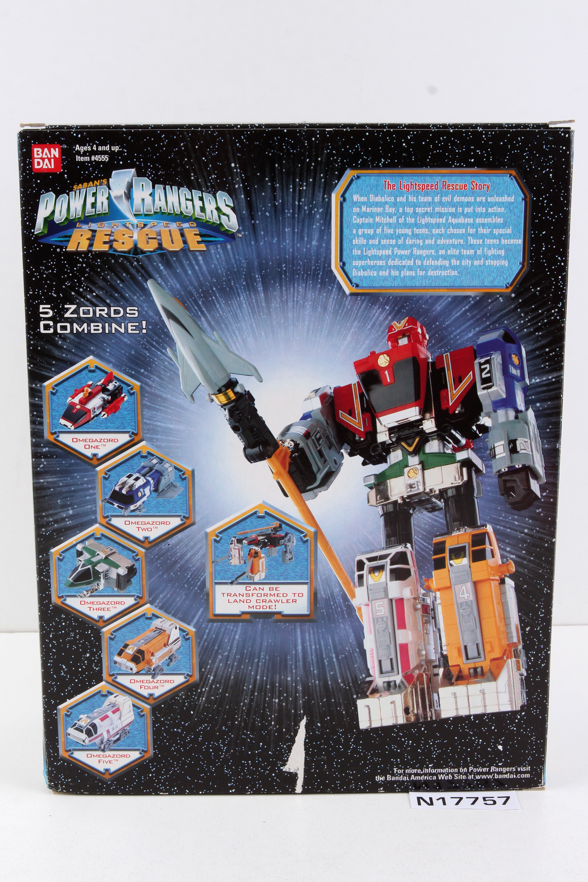 Packaged, not sealed Power Rangers® Lightspeed Rescue Deluxe (DX