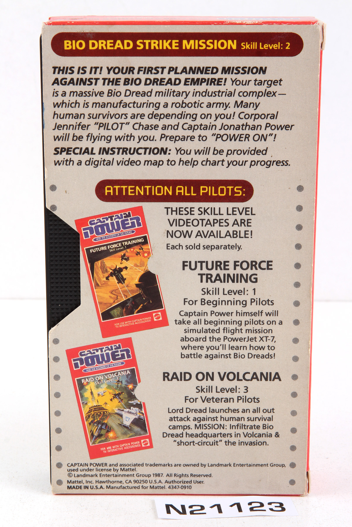 Complete Captain Power® Videos Bio Dread Strike Mission SKU 403918