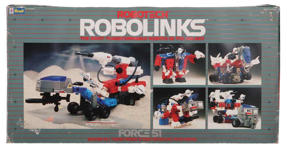 ROBOTECH ROBOLINKS FORCE51 Revell版 85年箱付 Construction Sets Force 51 (Macross / Robotech, Robolinks, Good
