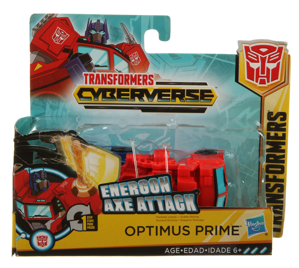 optimus prime toy with axe