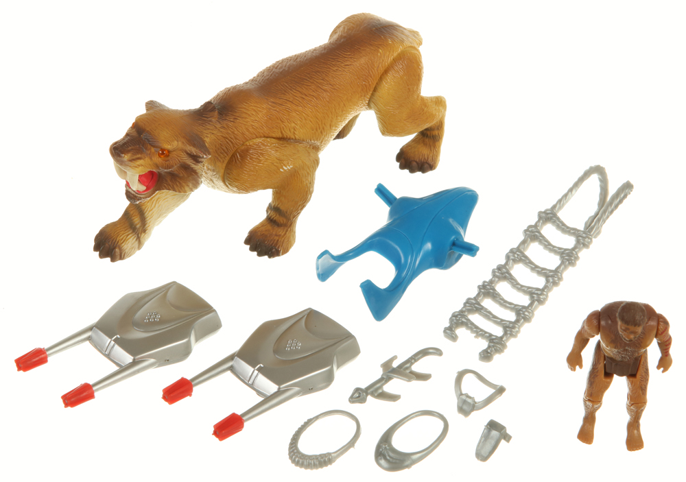 1/24 Scale Dinosaurs Sabre Tooth Tiger with Kub (DinoRiders, Cro