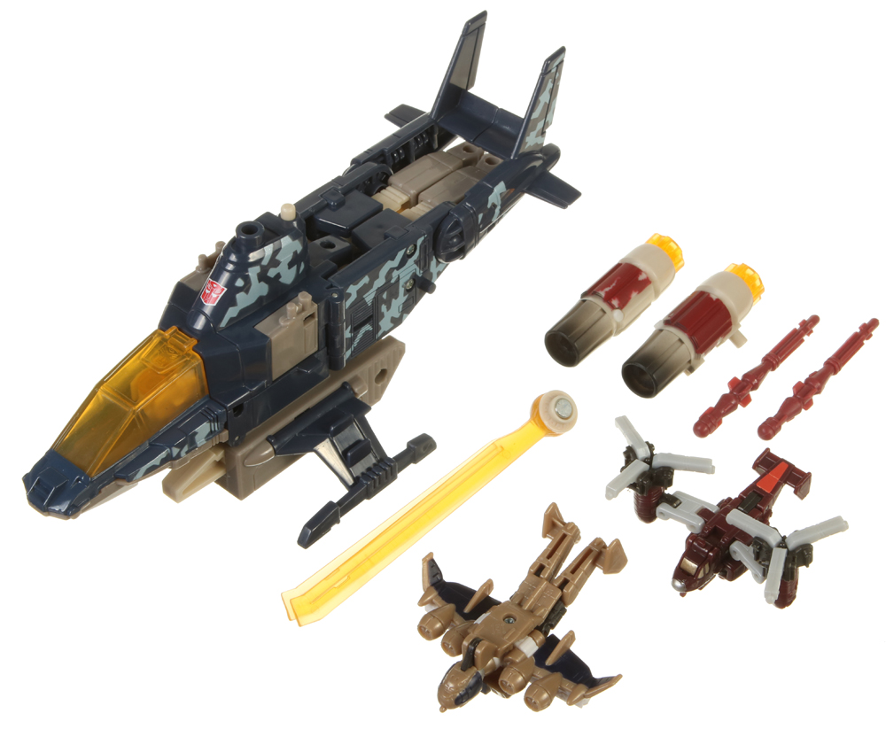 Ultra Class Autobot Whirl with Gunbarrel & Makeshift (Transformers, Universe, MiniCon