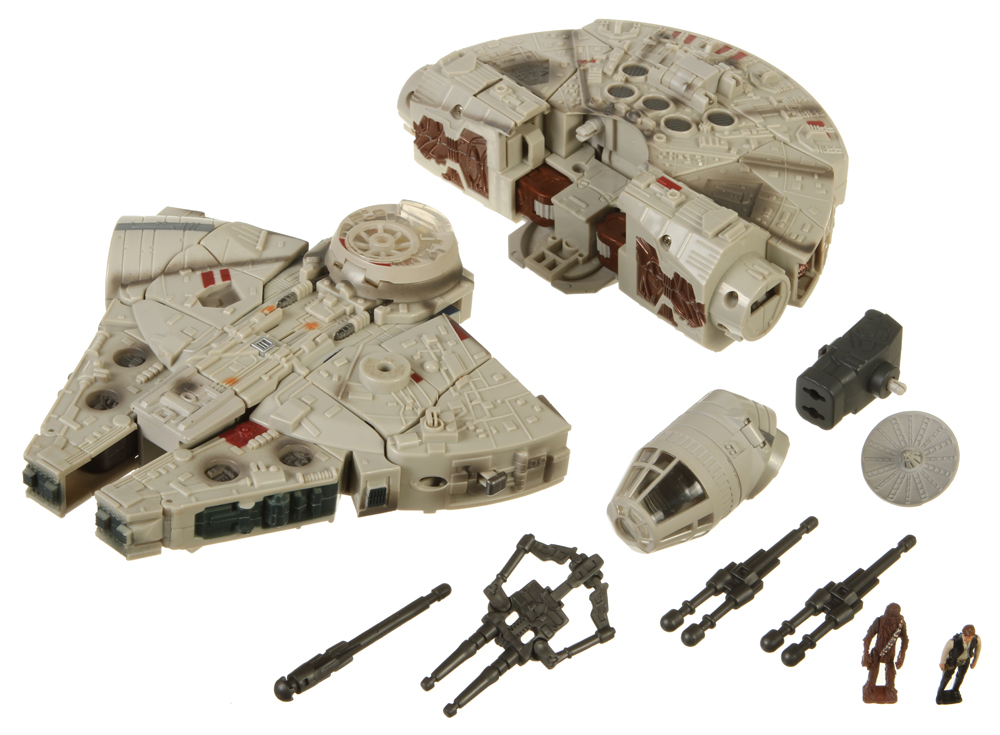 Basic Figures Millenium Falcon Han Solo and Chewbacca