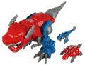 Picture of Knight Watch Optimus Prime with Lance the Raptor-Bot and Scale the Shield-Bot