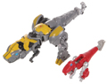 Picture of Bumblebee with Lance the Raptor-Bot