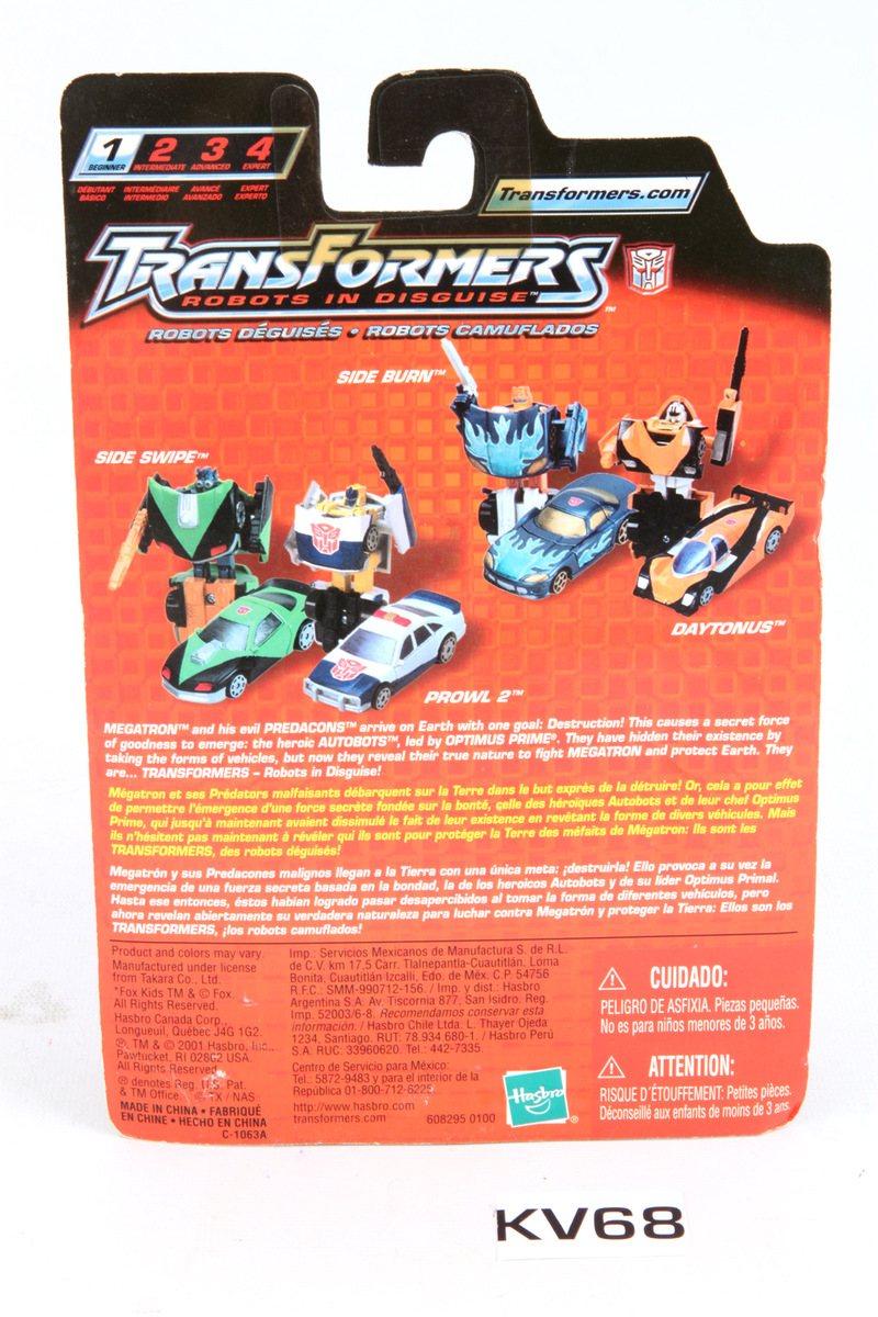 Transformers RiD Prowl 2 and Sideswipe Price [Spy Changer]