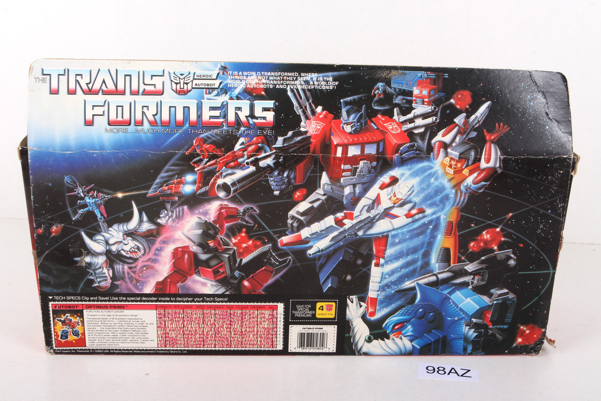 Packaged, not sealed Transformers® G1 Optimus Prime SKU 370559